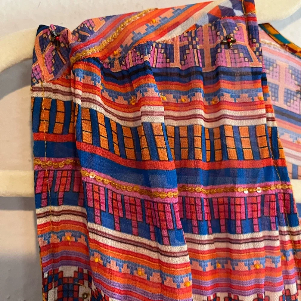 Anthropologie Aelyn Beaded Maxi Dress by TANVI KEDIA Size 8 - Picture 5 of 14